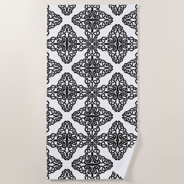 serviette de plage céleste de croix (Devant)