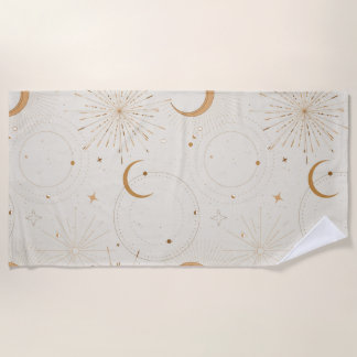 Serviette De Plage Celestial space light star moon universe fabrics