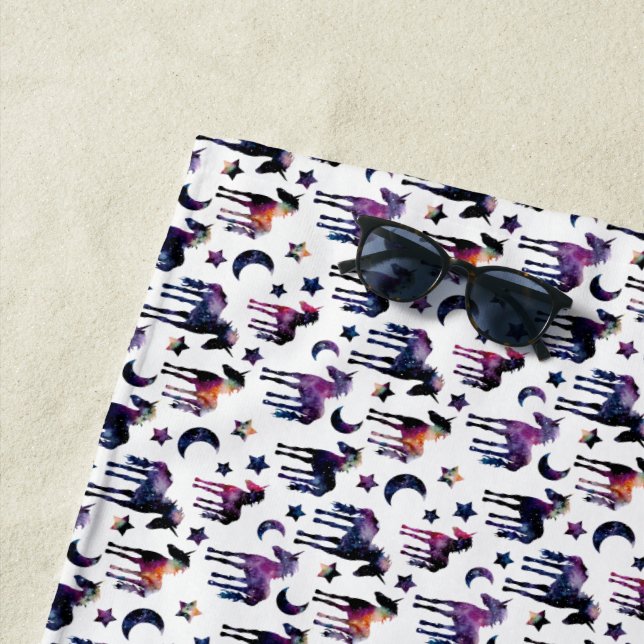 Serviette De Plage Celestial Unicorns Beach Towel (En situation)
