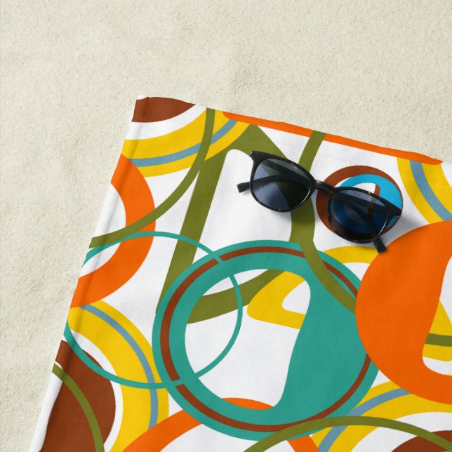 Serviette De Plage Cercles, cercles (En situation)