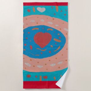Serviette De Plage Cercles d'amour