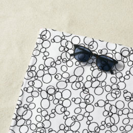 Serviette De Plage Cercles noirs en blanc