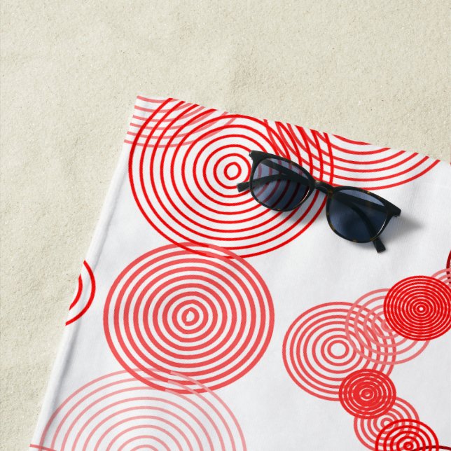 Serviette De Plage Cercles pointus (En situation)