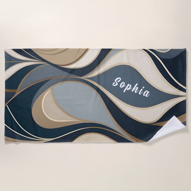 Serviette De Plage Cérémonie de mariage personnalisée sur le thème de (Devant)