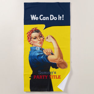 Serviette De Plage C'est votre coutume Rosie que la partie