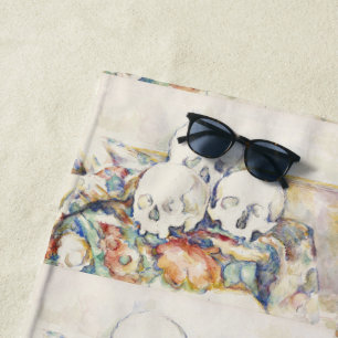 Serviette De Plage Cezanne Les Trois Crânes Affiche d'Art Vintage Imp
