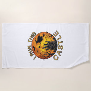 Serviette De Plage Ch Meow Halloween Manoir Hanté (2)_1
