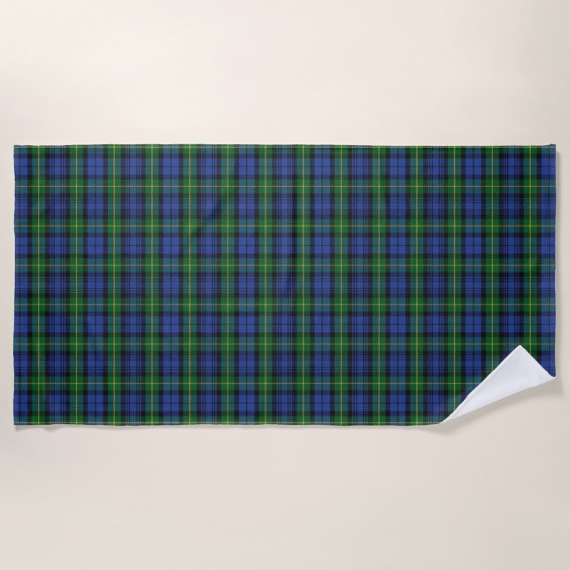 Serviette De Plage Chambre écossaise d'accents de tartan de clan de (Devant)