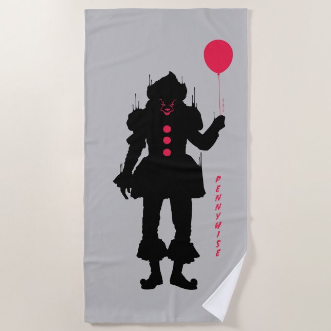 Serviette De Plage Chapitre 2 | Silhouette Pennywise (Devant)