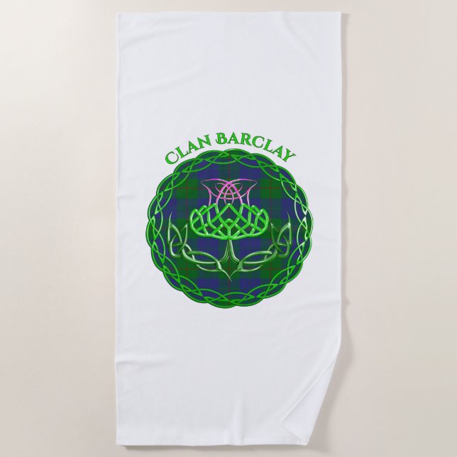Serviette De Plage Chardon celtique écossais de tarte barclay (Devant)