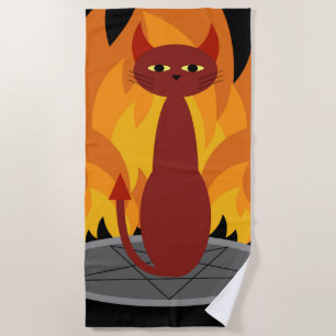 Serviette De Plage Chat d'enfer