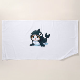 Serviette De Plage Chat en costume Orca