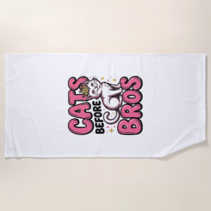 Serviette De Plage Chats avant frères conception de t-shirt vintage d