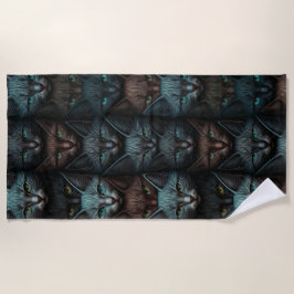 Serviette De Plage Chats Beau Emo foncé Amateurs de goth