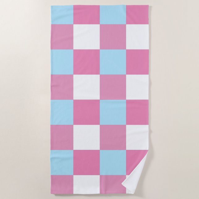 Serviette De Plage Checkerboard Pattern (Devant)