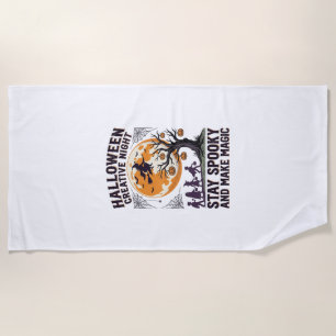 Serviette De Plage Chemise créative Halloween Art de Lune Spooky Vint