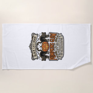 Serviette De Plage Chemise de garde de sécurité Halloween avec chats
