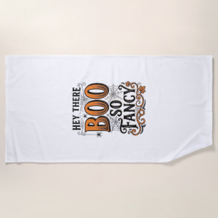 Serviette De Plage Chemise de Halloween Boo Gravure Vintage Mignonne
