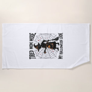 Serviette De Plage Chemise de maman Halloween Costume fatigué Graphiq
