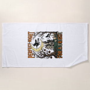 Serviette De Plage Chemise de nuit hantée vintage de sorcière de fray