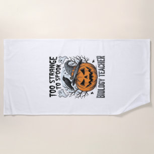Serviette De Plage Chemise de professeur de biologie Halloween Citrou