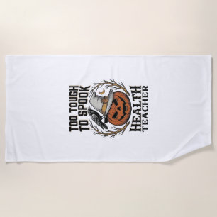 Serviette De Plage Chemise de professeur de santé Halloween Pu gravé