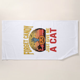 Serviette De Plage Chemise drôle de bonbons pour amateur de chats Hal
