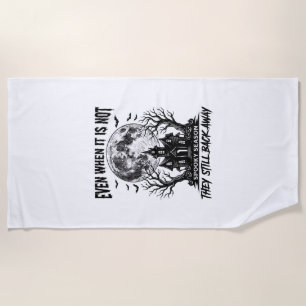 Serviette De Plage Chemise drôle d'Halloween Saison Squelette Fuir Co