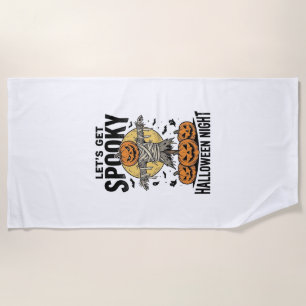 Serviette De Plage Chemise Épouvantail Citrouille Graphique Halloween