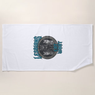 Serviette De Plage Chemise graphique vintage gravée de la fierté des