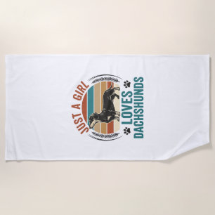 Serviette De Plage Chemise pour amateur de teckel Graphique de chien