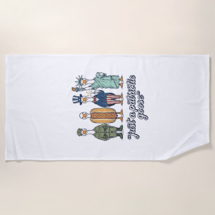 Serviette De Plage Chemise vectorielle vintage de la lineup de l'oie 