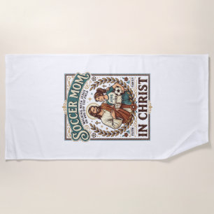 Serviette De Plage Chemise Vintage Jésus Volleyball Softball Football