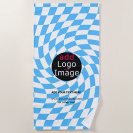 Serviette De Plage Chèque professionnel moderne Pale Blue Custom