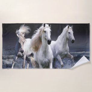 Serviette De Plage Chevaux à lancer l'oreiller