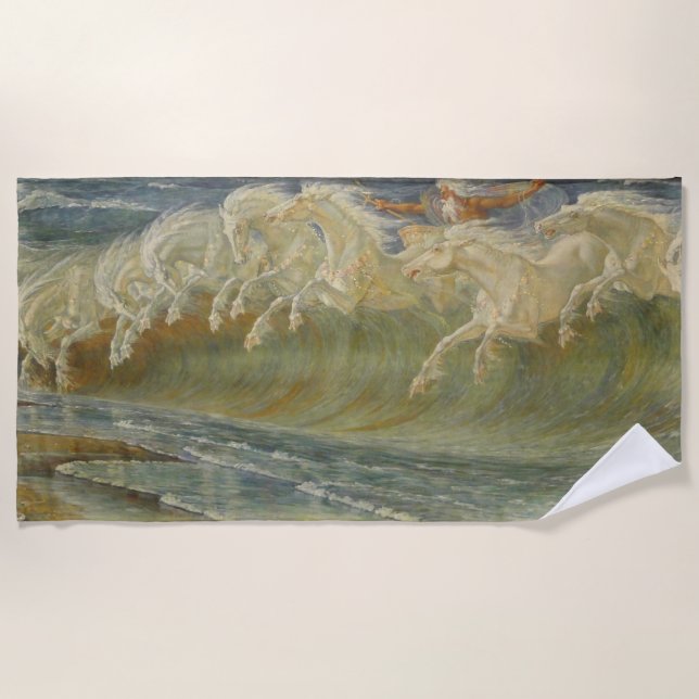 Serviette De Plage Chevaux Neptune par Walter Crane (Devant)
