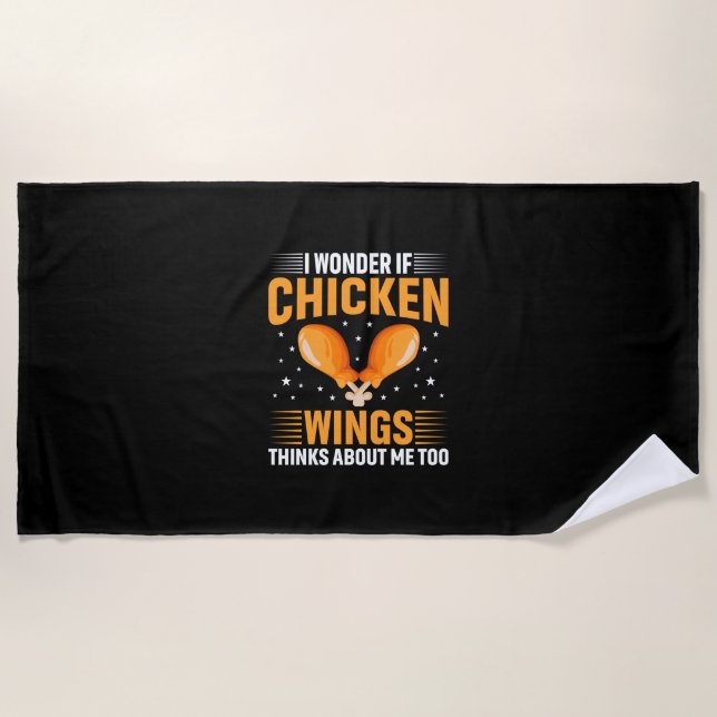 Serviette De Plage Chicken Art Chicken Wing (Devant)
