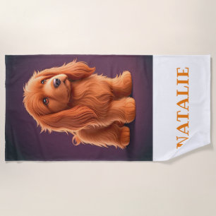 Serviette De Plage Chien à couture irlandais mignon