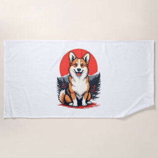 Serviette De Plage Chien Akita Inu