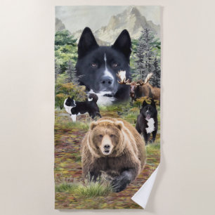 Serviette De Plage Chien d'ours karélien