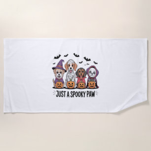 Serviette De Plage Chien Halloween Juste une patte effrayante 2