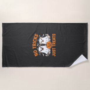 Serviette De Plage Chiens fantômes d'Halloween Pas de farces juste de