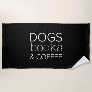Serviette De Plage Chiens Livres Café Vêtement Chien Maman