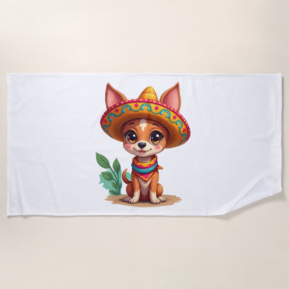 Serviette De Plage Chihuahua  Mexico  Cinco de Mayo  Funny Dog   (3)