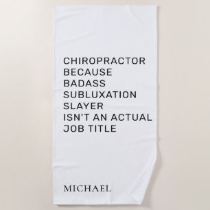 Serviette De Plage Chiropraticien Parce Que Subluxe Slayer Chiro
