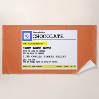 Serviette De Plage Chocolat Personnalisé sur Ordonnance