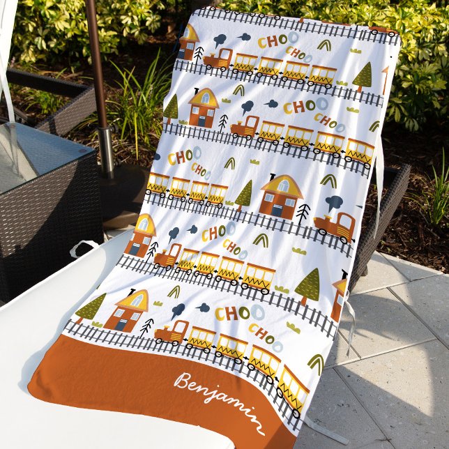 Serviette De Plage Choo Choo Train Pattern (Créateur téléchargé)