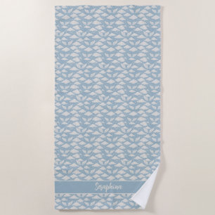 Serviette De Plage Ciel Bleu Ailes d'Ange Blanches et Nuages Célestes