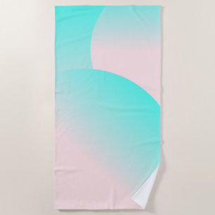 Serviette De Plage Ciel rose coucher de soleil dégradé
