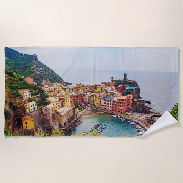 Serviette De Plage Cinque Terre Italie (Devant)